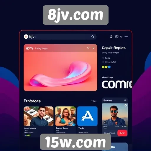 Navegação e design do 8jv.com em foco